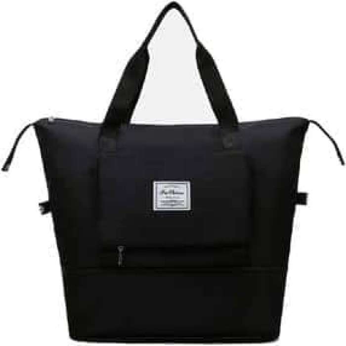 Super Large Capacity Folding Travel Bag (Black Color)